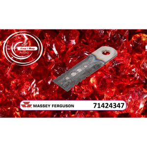 71424347 Nóż rozdrabniacza prosty/ZĘBATY 175 mm x 50 mm x 4,5 mm D-20,1 mm (Agco)