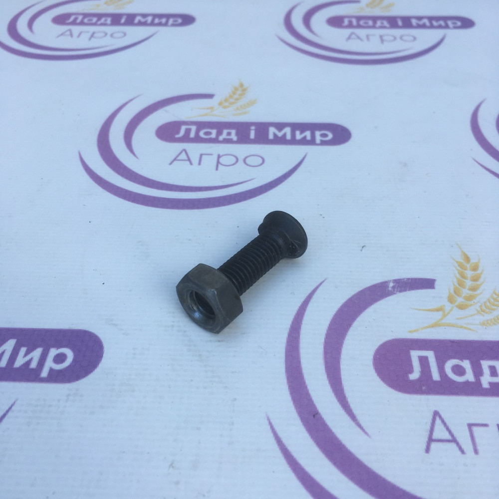KK033006 Special Bolt 1199B M10x30 (10.9) with 2 Supports 629003 DIN11014 black with nut (KVERNELAND)