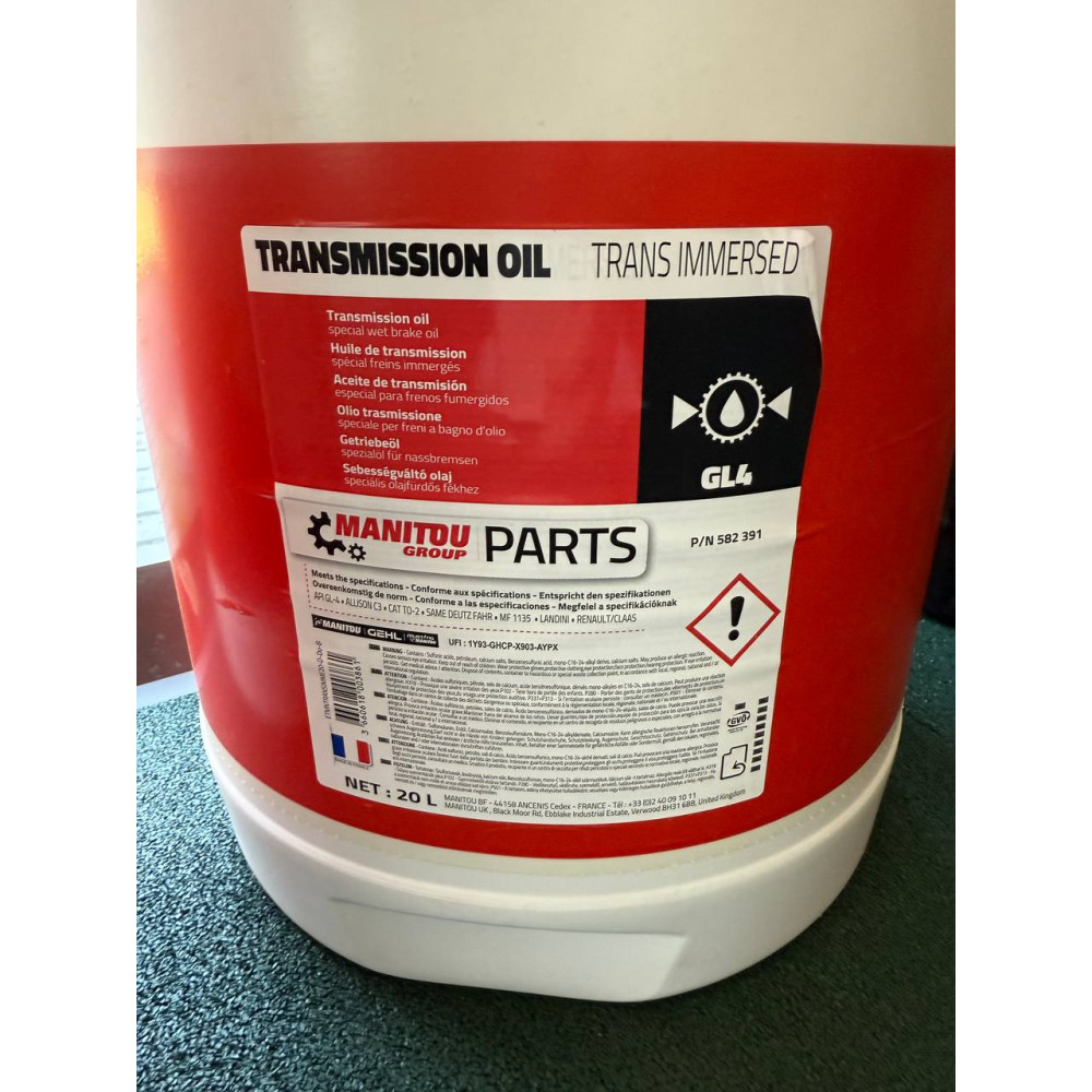 582391 Transmission Oil for Wet Disc Brakes GL-4 (20 l) (MANITOU)
